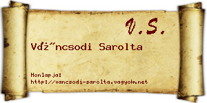 Váncsodi Sarolta névjegykártya